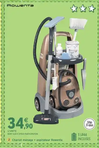 Intermarché Hyper ROWENTA Chariot ménage + aspirateur offre