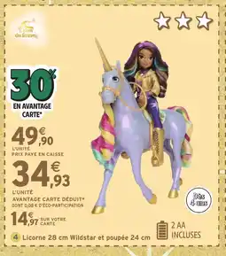 Intermarché Hyper Licorne Wildstar et poupée 24 cm offre