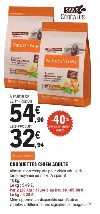 E.Leclerc Croquettes chien adulte offre