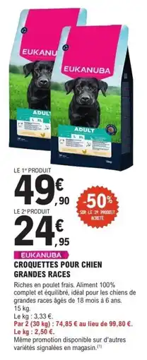 E.Leclerc Croquettes pour chien grandes races offre