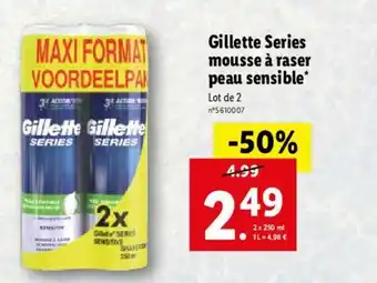 Gillette series mousse à raser peau sensible