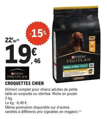 E.Leclerc Croquettes chien purina pro plan offre