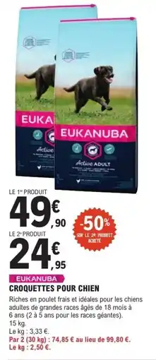 E.Leclerc Eukanuba croquettes pour chien offre