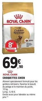 E.Leclerc Royal canin croquettes chien offre