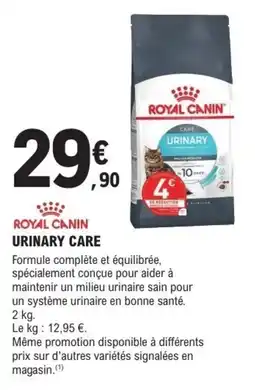 E.Leclerc Royal canin urinary care offre