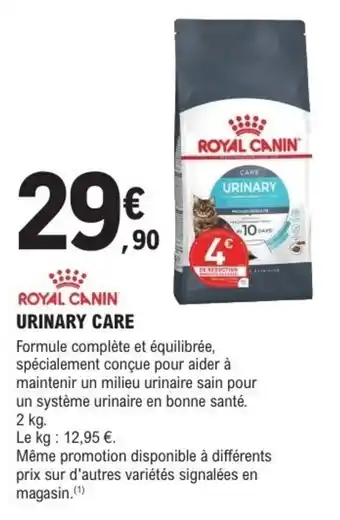 E.Leclerc Royal canin urinary care offre