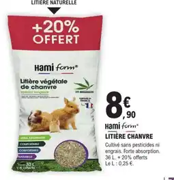 E.Leclerc Hami form litière chanvre offre