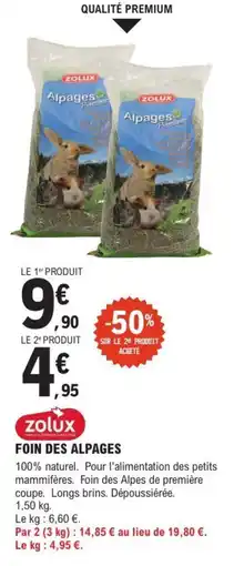 E.Leclerc Zolux foin des alpages offre