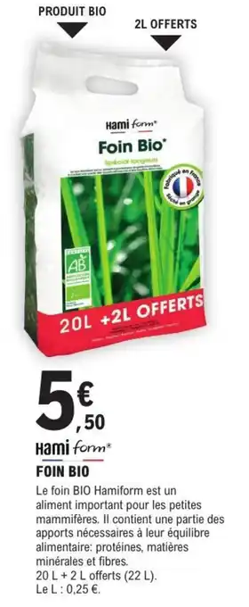 E.Leclerc Hami form foin bio offre