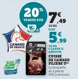 U Express Cuisse de canard filiere u offre