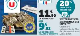 U Express Huitres fines de normandie igp u offre