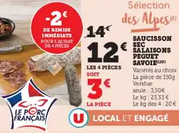 U Express Saucisson sec salaisons peguet savoie offre
