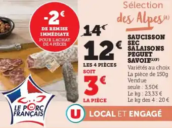 U Express Saucisson sec salaisons peguet savoie offre