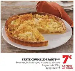 U Express Tarte crumble 6 parts offre