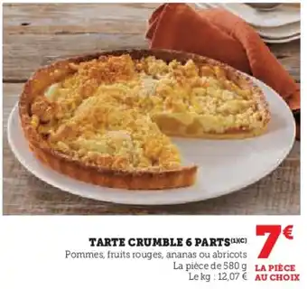 U Express Tarte crumble 6 parts offre