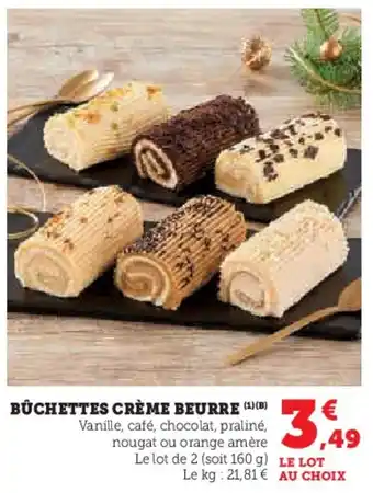 U Express Bûchettes crème beurre offre