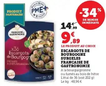 U Express Escargots de bourgogne surgeles francaise de gastronomie offre