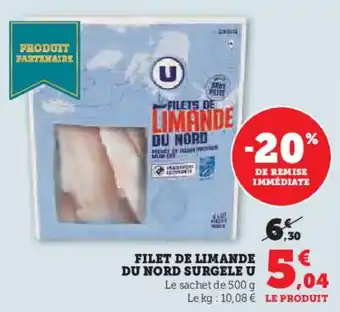 U Express Filet de limande du nord surgele u offre