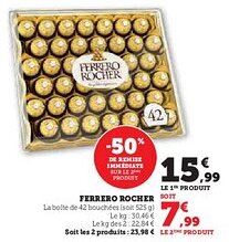 U Express Ferrero rocher offre
