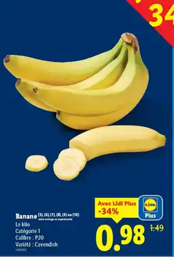 Lidl Banane offre