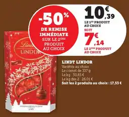 U Express Lindt lindor offre