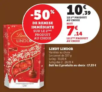 U Express Lindt lindor offre