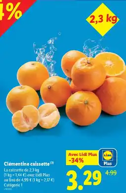 Lidl Clémentine caissette offre