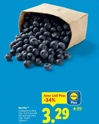 Lidl Myrtille offre