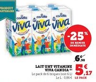 U Express Lait uht vitamine viva candia offre