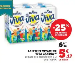 U Express Lait uht vitamine viva candia offre