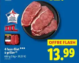 Lidl 4 faux-filet à griller offre