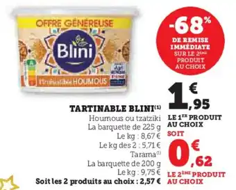 U Express Tartinable blini offre
