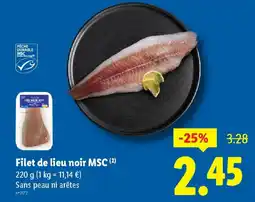 Lidl Filet de lieu noir MSC offre