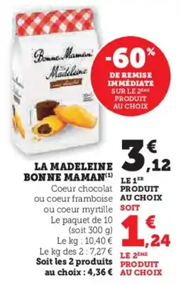 U Express La madeleine bonne maman offre