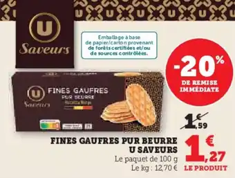 U Express Fines gaufres pur beurre u saveurs offre