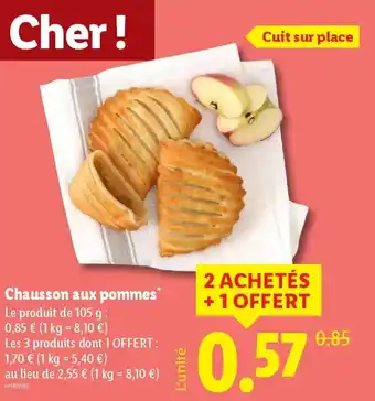 Lidl Chausson aux pommes offre