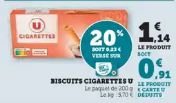 U Express Biscuits cigarettes u offre