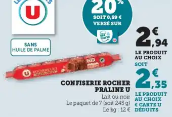 U Express Confiserie rocher praline u offre