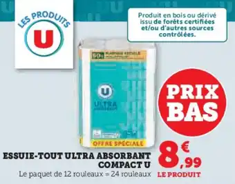 U Express Essuie-tout ultra absorbant compact u offre