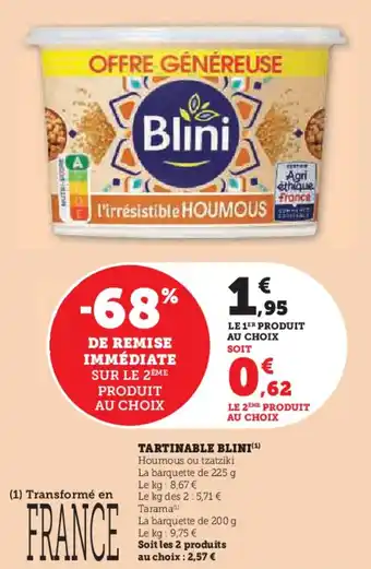 U Express Tartinable blini offre
