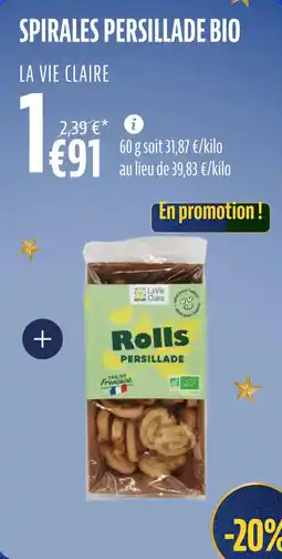 La Vie Claire Spirales persillade bio offre