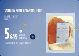 La Vie Claire Saumon fumé atlantique bio offre