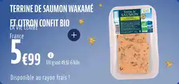 La Vie Claire Terrine de saumon wakamé et citron confit bio offre
