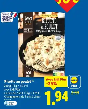 Lidl Risotto au poulet offre