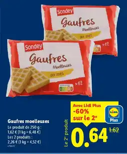 Lidl SODNEY Gaufres moelleuses offre