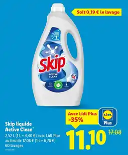 Lidl SKIP liquide Active Clean offre