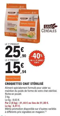 E.Leclerc CROQUETTES CHAT STÉRILISÉ offre