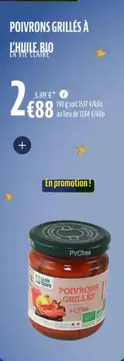 La Vie Claire Poivrons grillés à l'huile bio offre