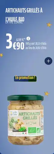La Vie Claire Artichauts grillés à l'huile bio offre