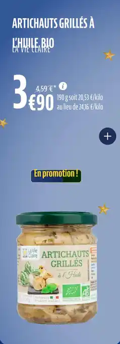 La Vie Claire Artichauts grillés à l'huile bio offre